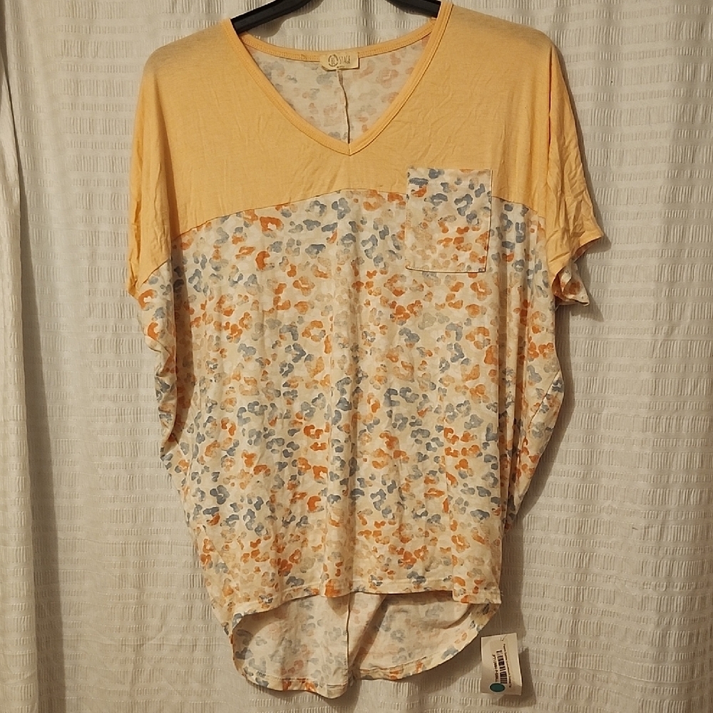 Women's Yellow and Multicolor Top